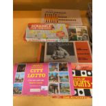 VARIOUS BOARD GAMES TO INCLUDE DRAUGHTS, CITY LOTTO AND A ROTOGRAPH