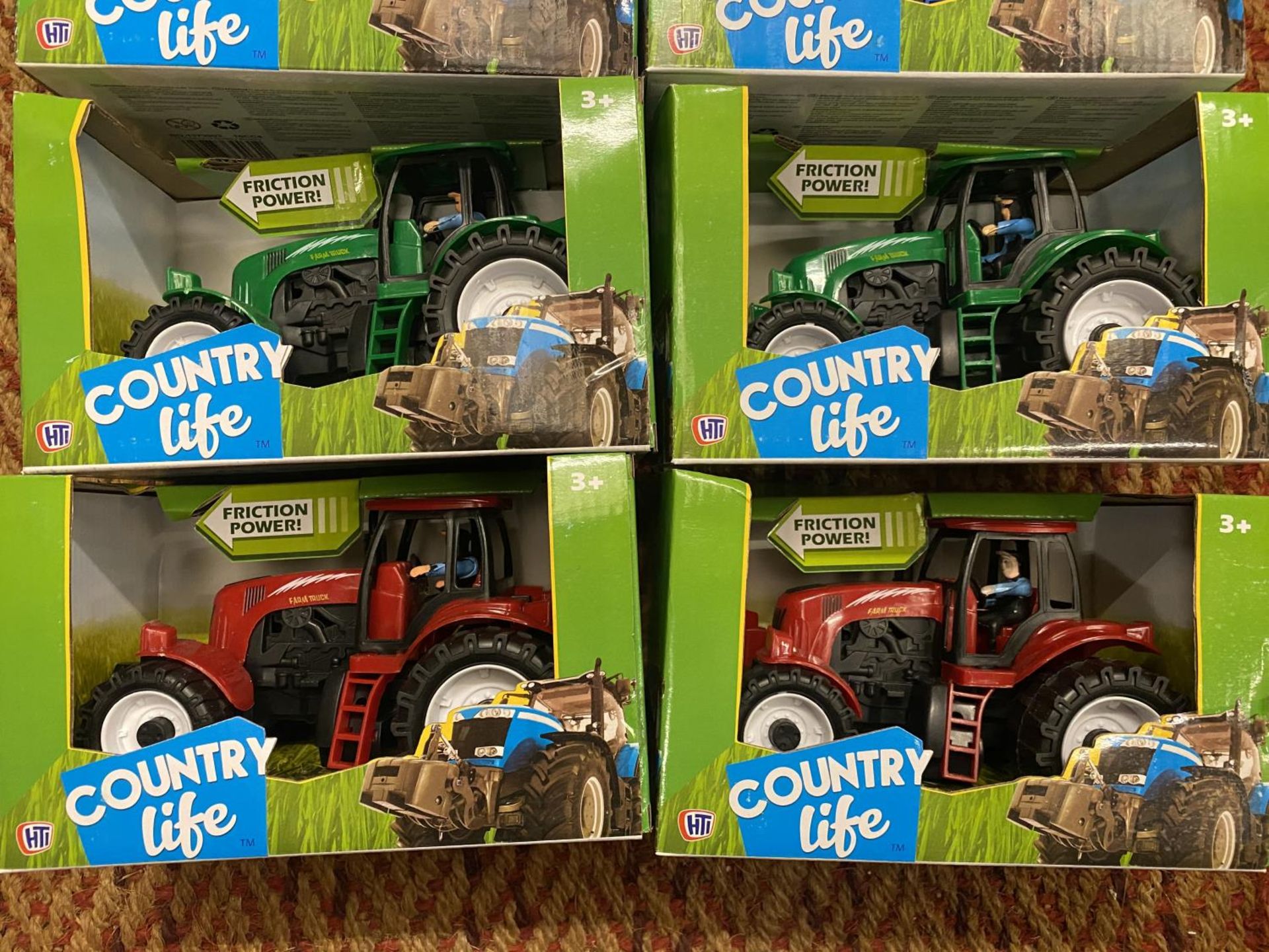 EIGHT BOXED HTI COUNTRY LIFE FRICTION POWER TRACTORS - Image 2 of 3