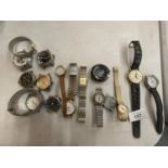 A QUANTITY OF WATCHES SOME REQUIRING STRAPS