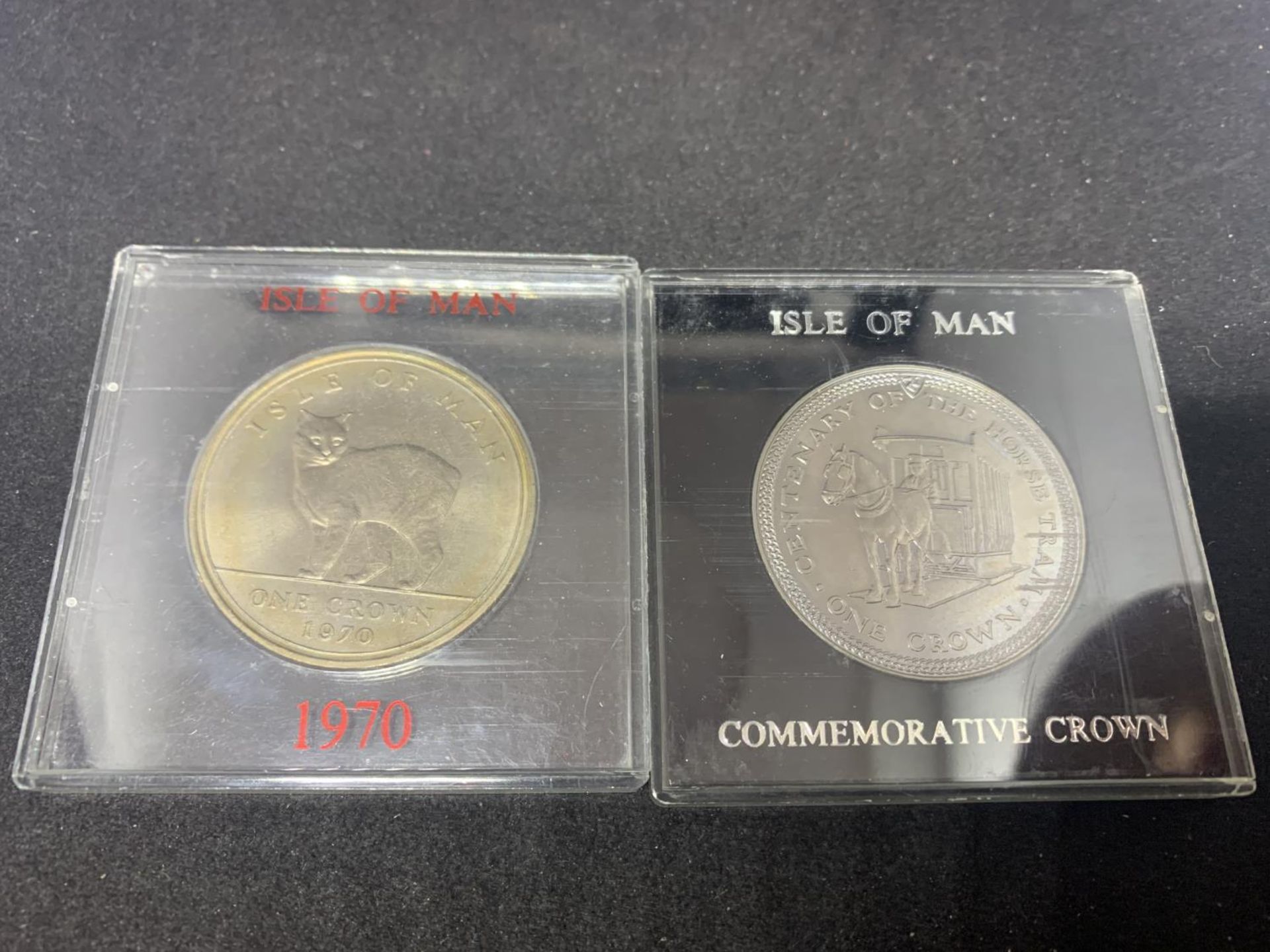 TWO ISLE OF MAN CROWNS