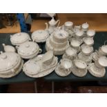 A LARGE QUANTITY OF FINE BONE CHINA TABLE WEAR 'MAYFAIR' TO INCLUDE FOUR TUREENS, A COFFEE JUG,