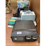 AN ASSORTMENT OF ITEMS TO INCLUDE A CROWN PORTABLE TV/RADIO, A KEYBOARD AND RADIOS ETC