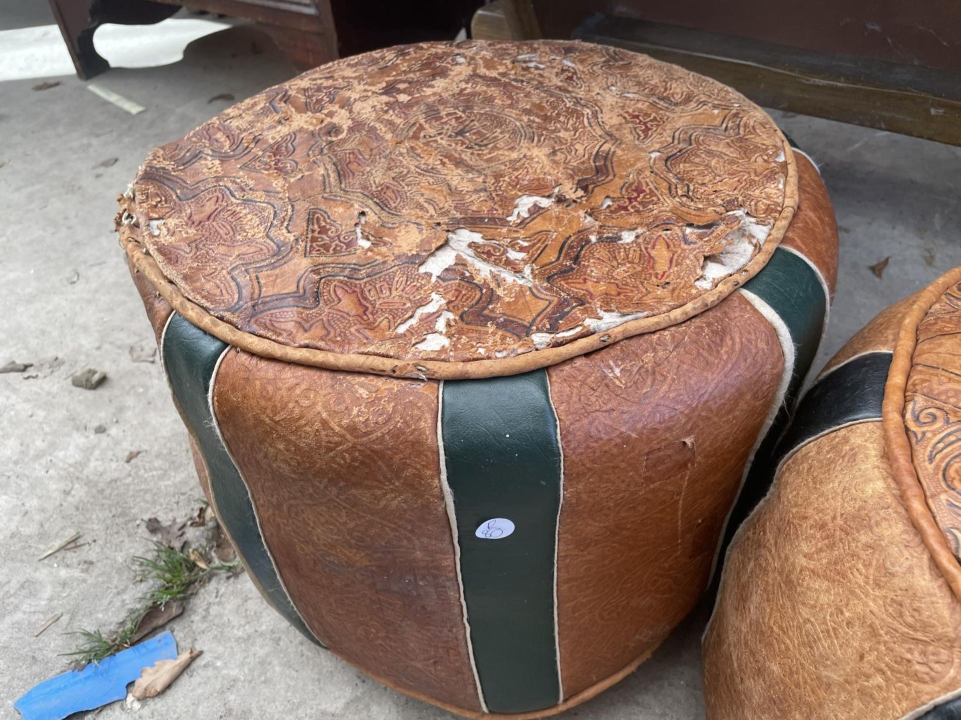 THREE MIDDLE EASTERN POUFFES - Image 4 of 4