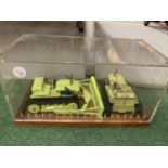 A CORGI MAJOR EUCLID TC-12 DOZER AND TRACTOR IN SHOWCASE