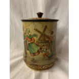 A VINTAGE MACFARLANE LANG & CO BISCUIT TIN DEPICTING DUTCH SCENES