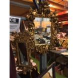 TWO ORNATE GILT FRAMED MIRRORS BOTH A/F