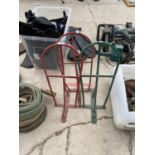 THREE METAL SADDLE RACKS