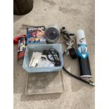 AN ASSORTMENT OF COMPRESSOR ITEMS TO INCLUDE SPRAY GUNS AND GUAGES ETC