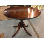 A BEVAN FUNNELL MAHOGANY TILTING WINE TABLE