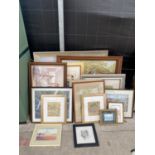 AN ASSORTMENT OF FRAMED PRINTS AND PICTURES