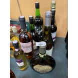 A QUANTITY OF WINES AND SHERRY TO INCLUDE MATEUS ROSE, DACASTELLA PINOT BLUSH AND EMVA CREAM FULL