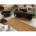 A REPLICA CHILDRENS ELECTRIC LANDROVER AND TRAILER SERIES 2 RECREATED BY TOYLANDER INCLUDES