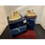 TWO LARGE BORDER FINE ART MOUSE FIGURINES BOTH CHILTERN WITH PRESENTATION BOXES (NOT GUARANTEED