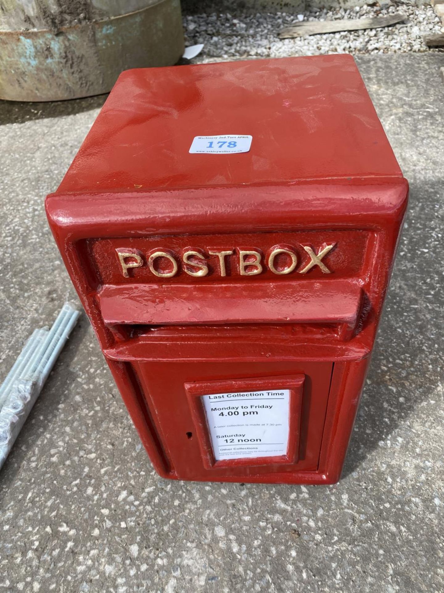 POST BOX 17" HIGH 9.5" WIDE + KEY + VAT