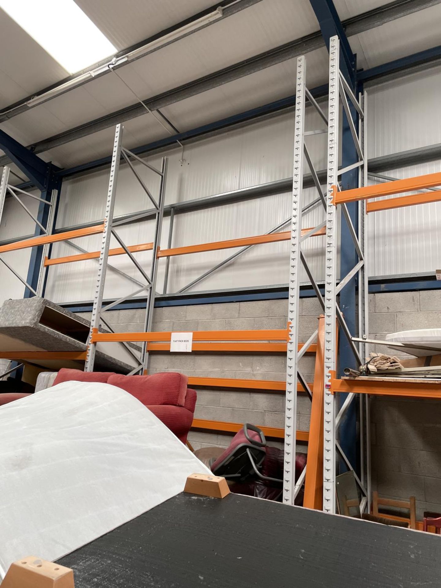 A QUANTITY OF 6 SECTIONS OF METAL PALLET WAREHOUSE RACKING THIS ITEMS TO BE COLLECTED FROM THE - Image 6 of 8