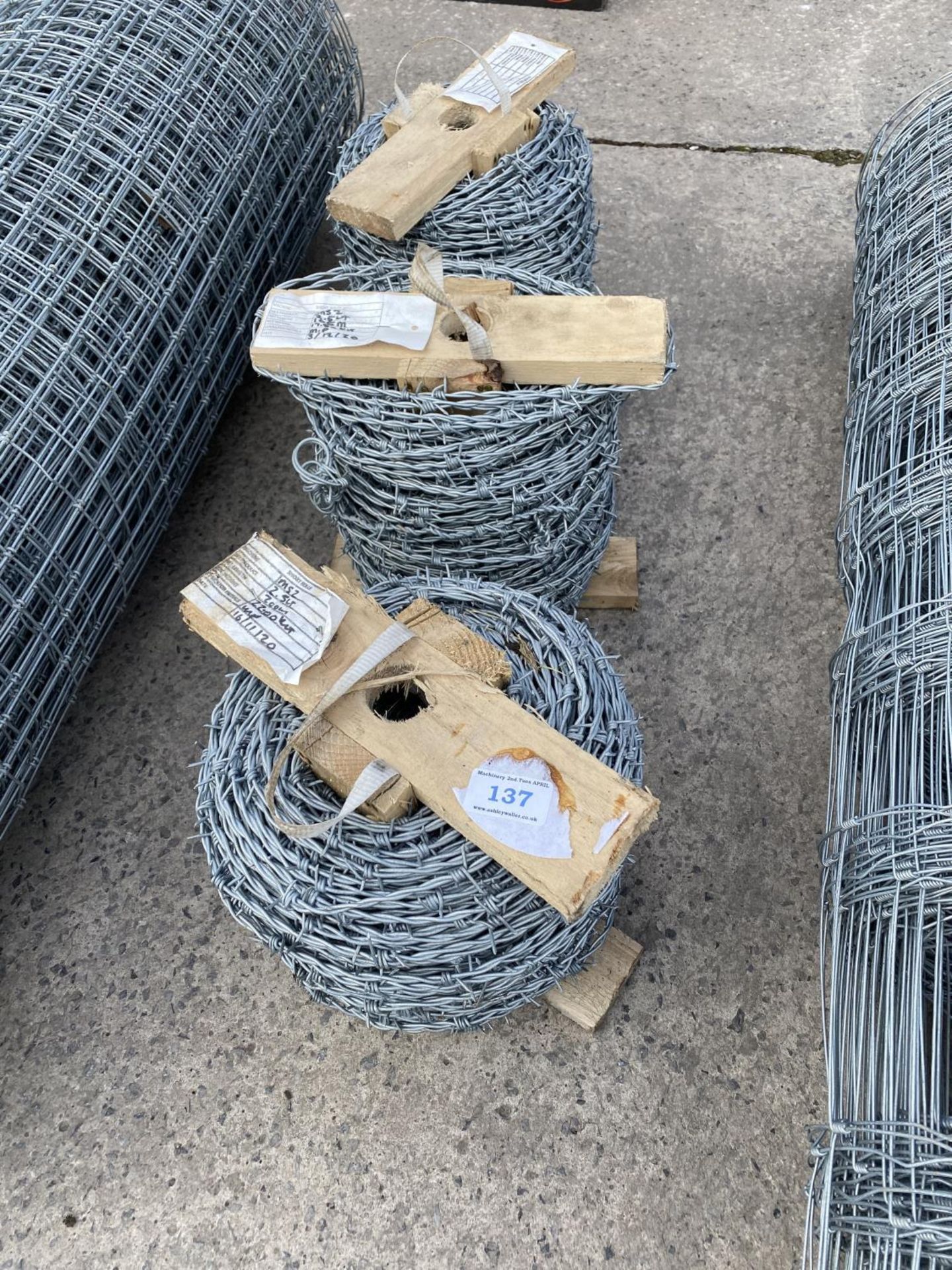 3 ROLLS OF BARBER WIRE + VAT