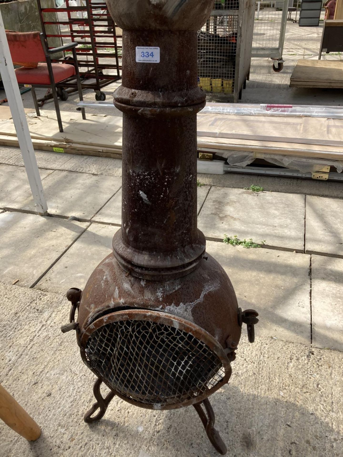 A CHIMNEA AND TWO BAGS OF NUTS AND BOLTS NO VAT - Image 2 of 3