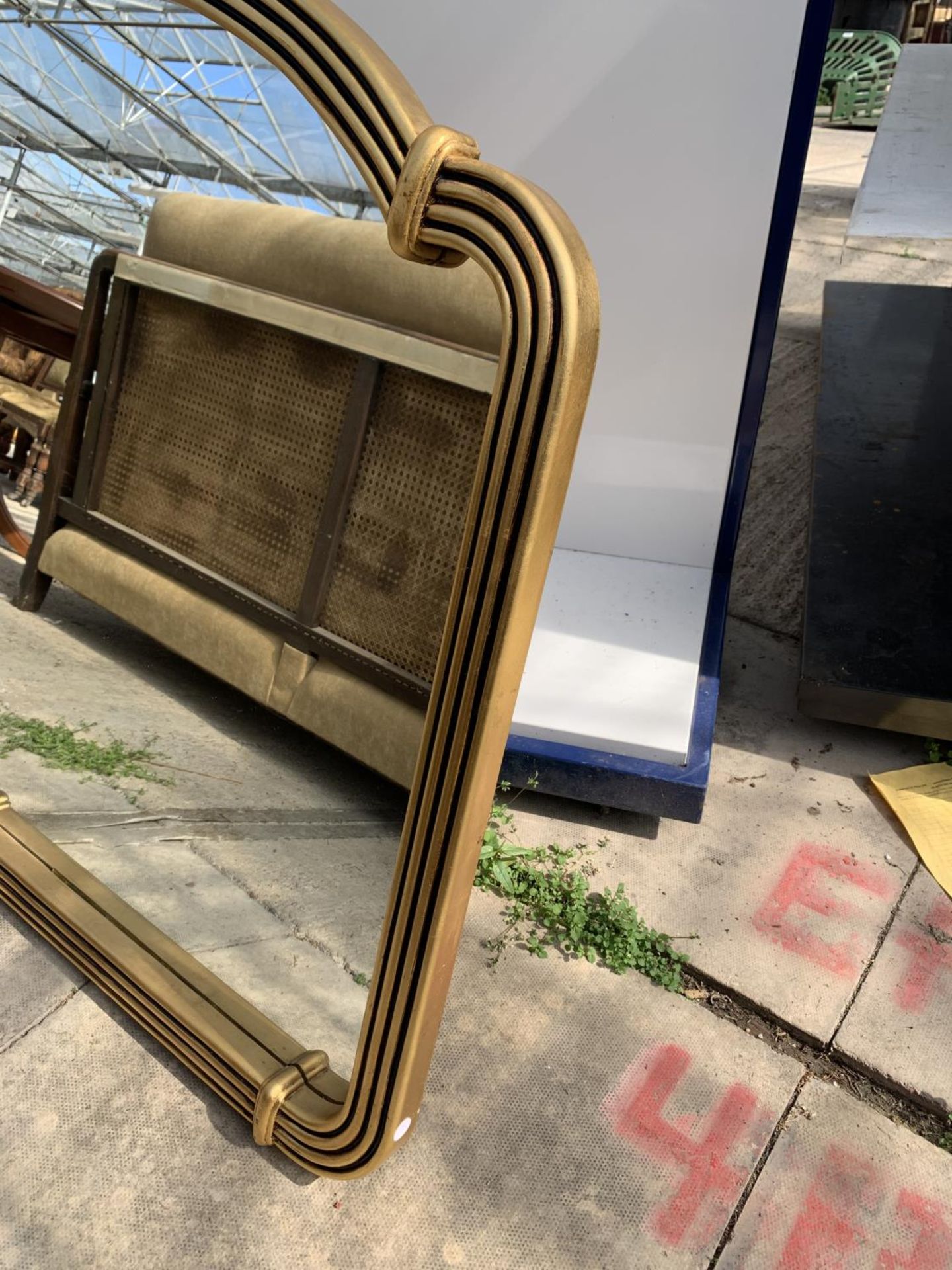A REPRODUCTION GILT FRAMED MIRROR 54" WIDE - Image 3 of 4