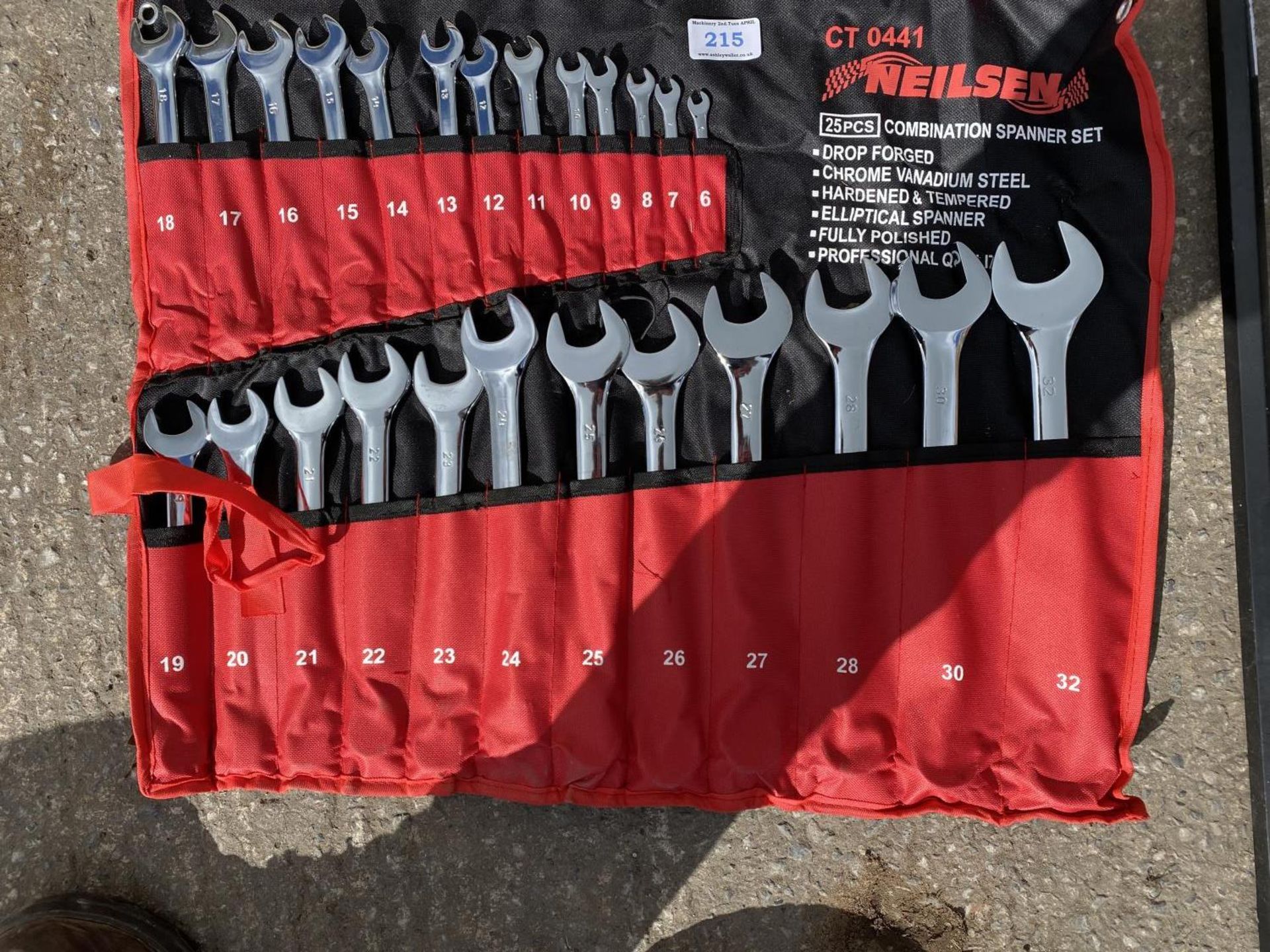 NEILSON 25 PCE. SPANNER SET + VAT