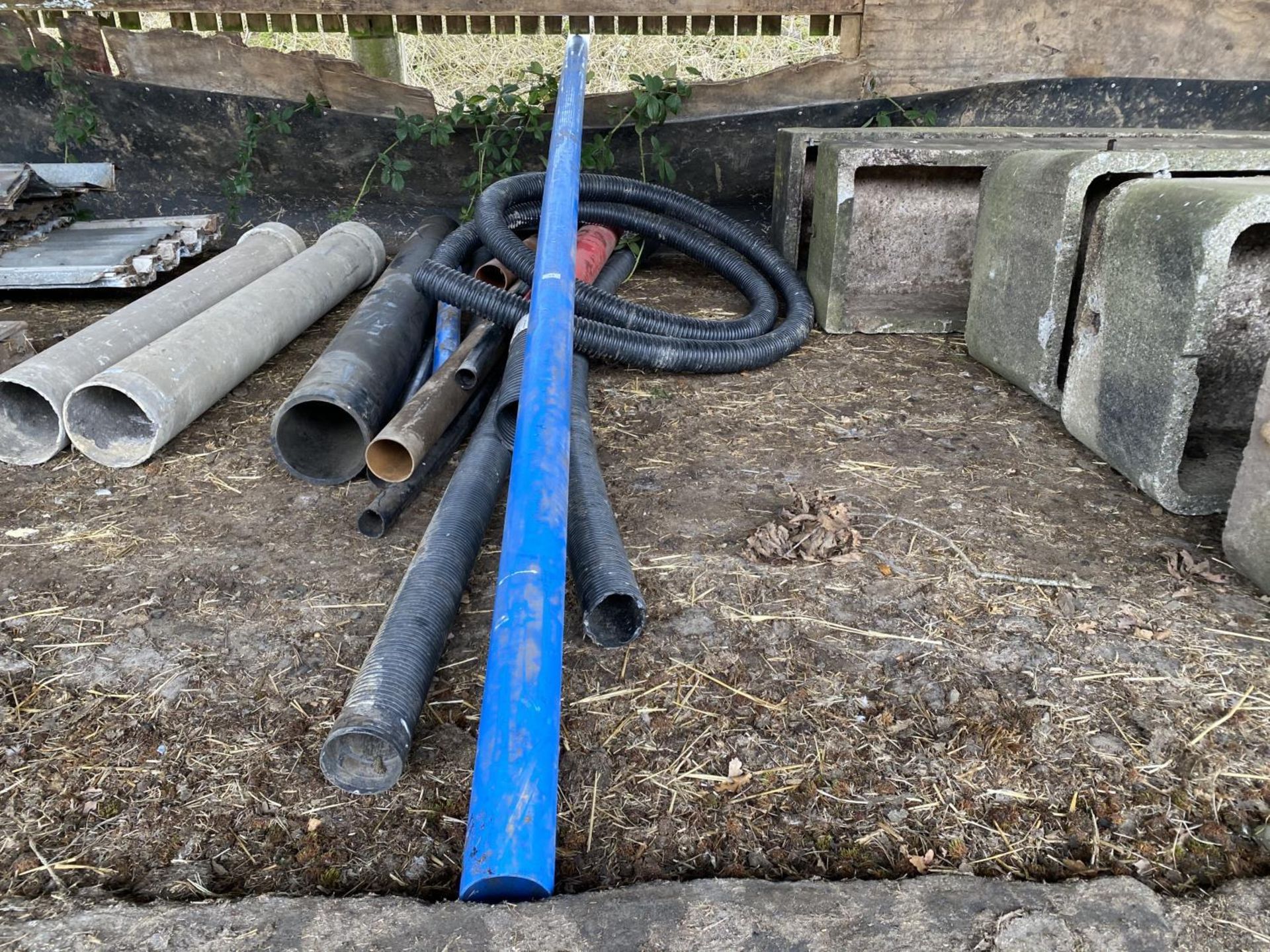 VARIOUS PLASTIC PIPES ETC.