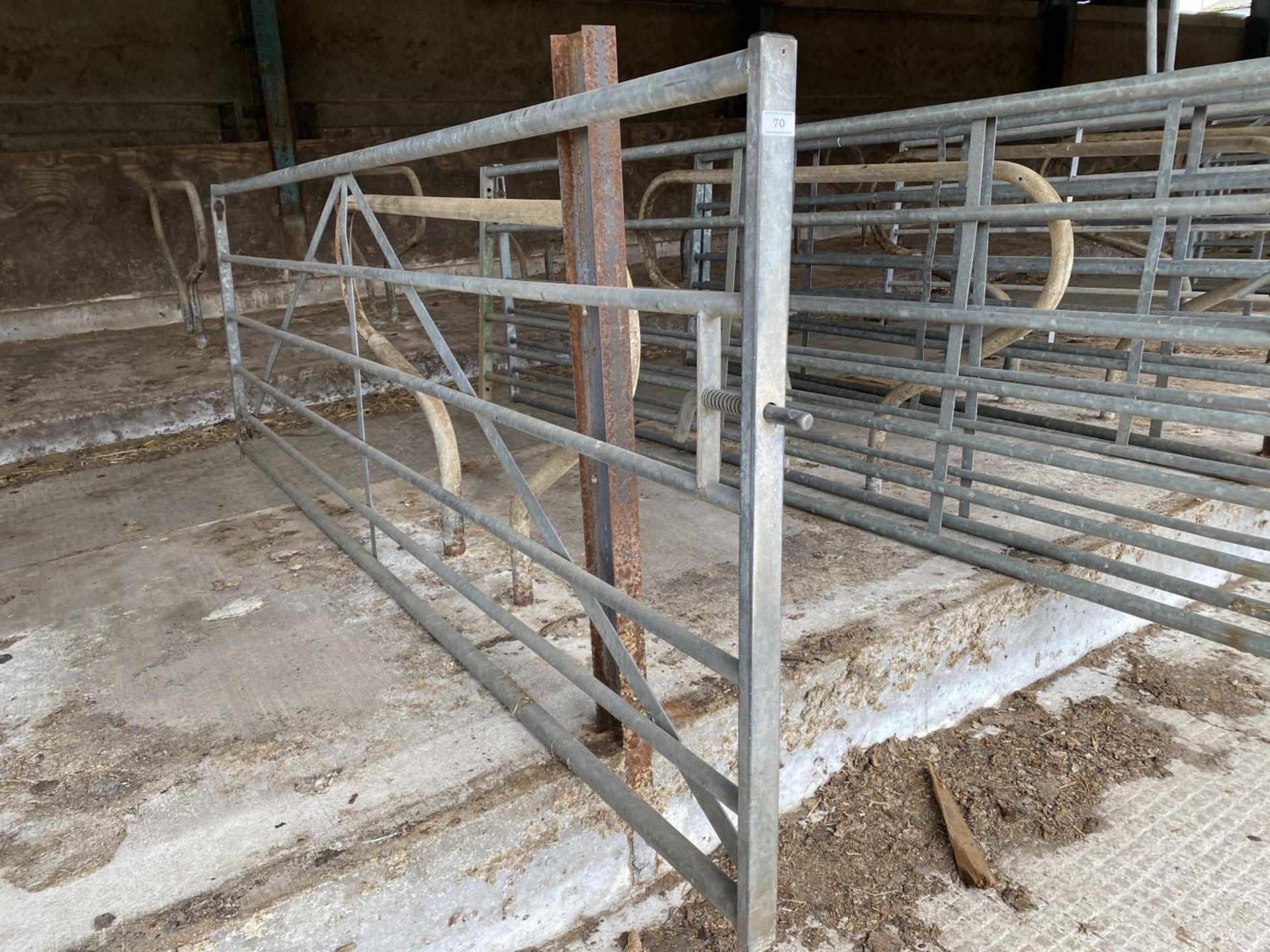 A GALVANISED GATE 12' LONG