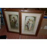 A PAIR OF FRAMED PRINTS 'LOVES AWAKING' AND 'WEDDED'