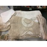 A COLLECTION OF VINTAGE LINEN AND LACE