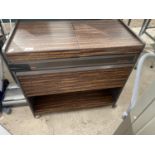 A HOSTESS TROLLEY BELIEVED IN WORKING ORDER BUT NO WARRANTY