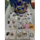 A QUANTITY OF COSTUME JEWELLERY