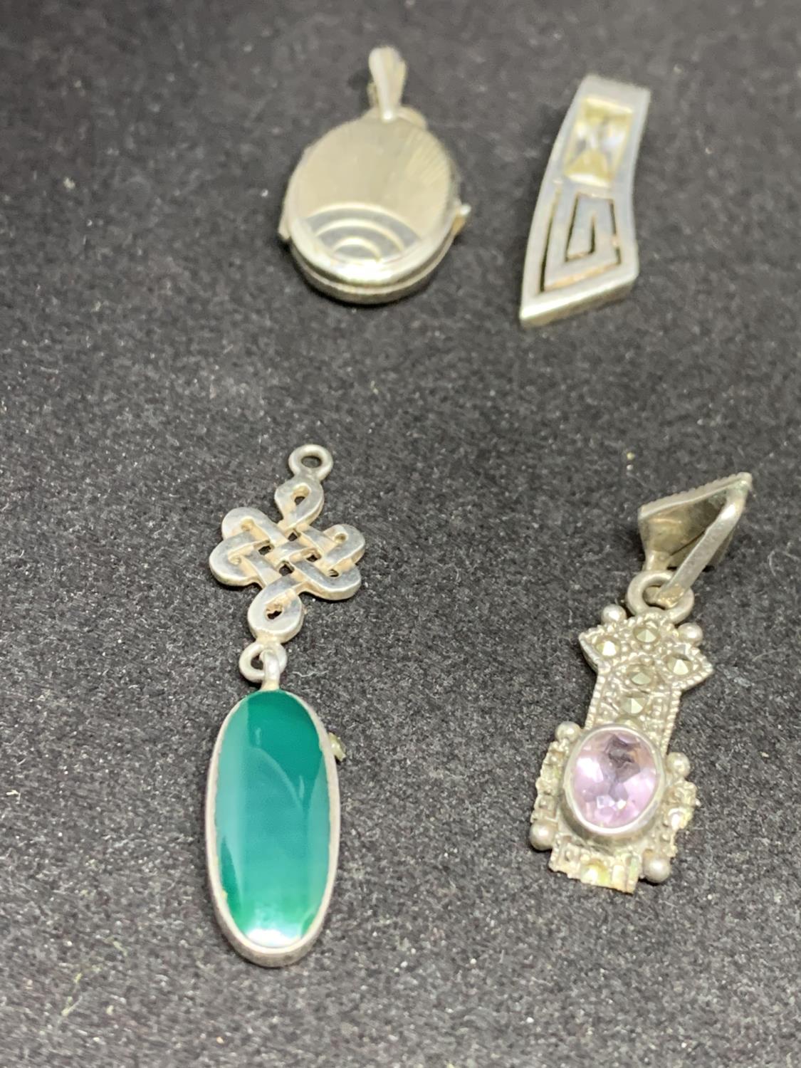 TEN VARIOUS SILVER PENDANTS - Image 2 of 3