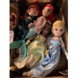 FOUR DISNEY SOFT TOY PRINCESS FIGURES