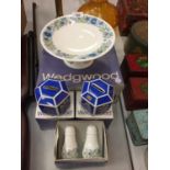 FOUR PIECES OF BOXED WEDGEWOOD