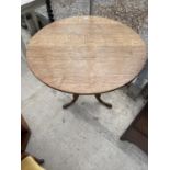 A GEORGE III OAK TRIPOD TABLE, 23.5" DIAMETER