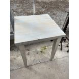 A MODERN PAINTED KITCHEN TABLE 25.5" SQUARE