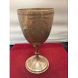 A HALLMARKED SILVER GOBLET