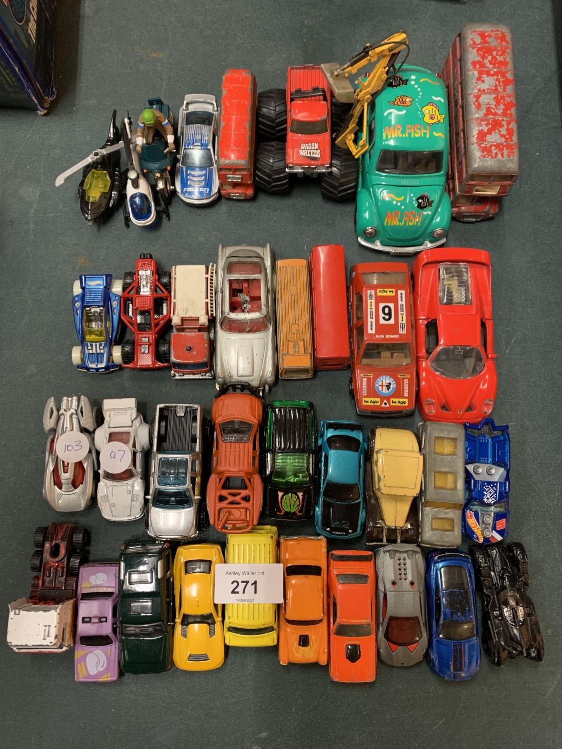 A QUANTITY OF TOY CARS