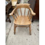 A BEECH CAPTAIN'S CHAIR