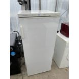 A WHITE ICELINE UPRIGHT FREEZER BELIEVED IN WORKING ORDER BUT NO WARRANTY