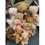 A LARGE COLLECTION OF TEDDY BEARS