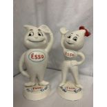 TWO CAST ESSO FIGURINES 'MR AND MRS DRIP' H:23CM