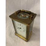 A VINTAGE HENLEY FIVE GLASS BRASS CARRIAGE CLOCK