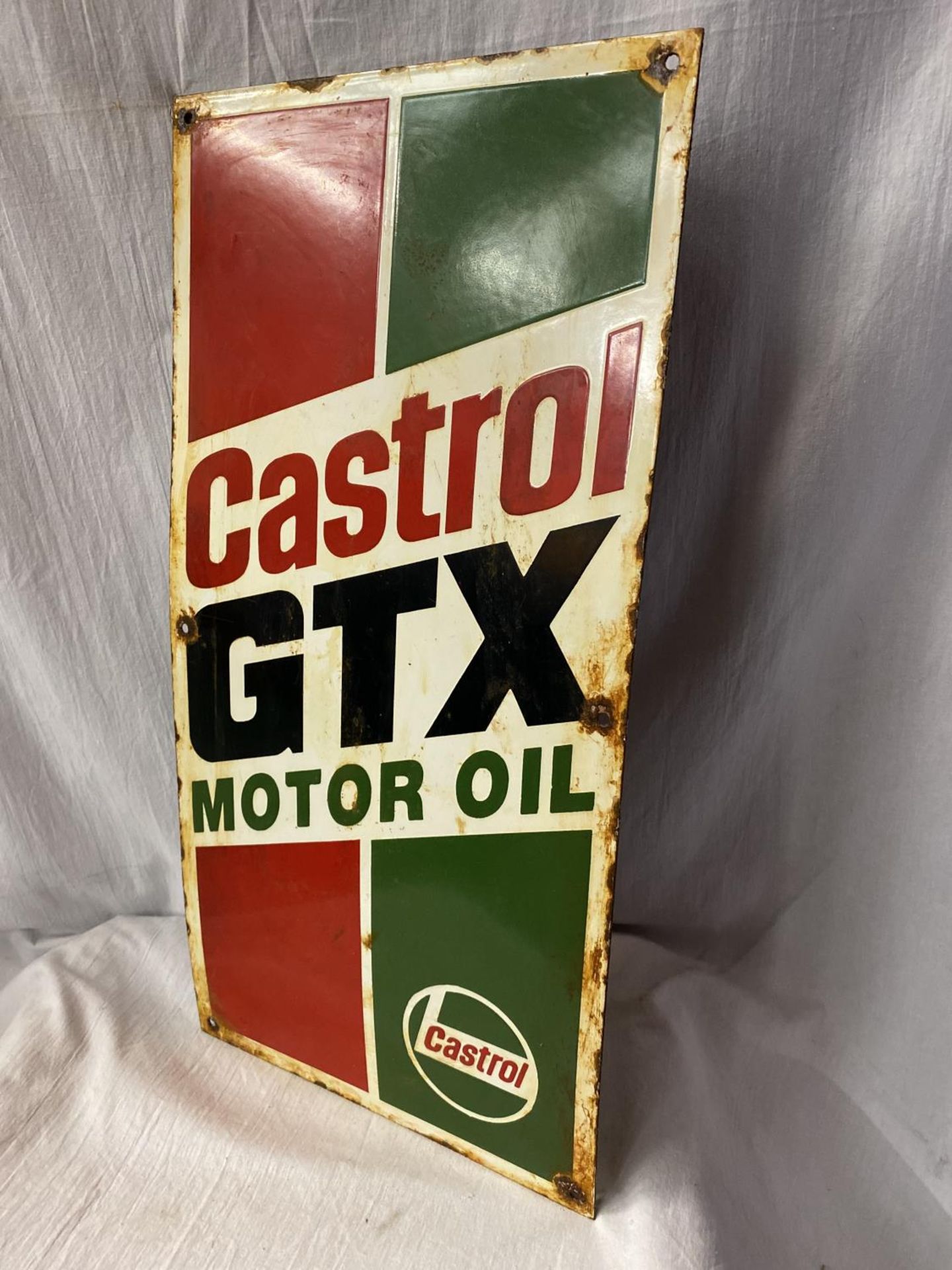 A CASTROL GTX MOTOR OIL ENAMEL SIGN 30CM X 60CM - Image 2 of 4