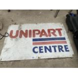 AN ENAMEL 'UNIPART CENTRE' SIGN