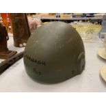 A NATO TANK COMMANDER COMBAT HELMET FROM BOSNIA