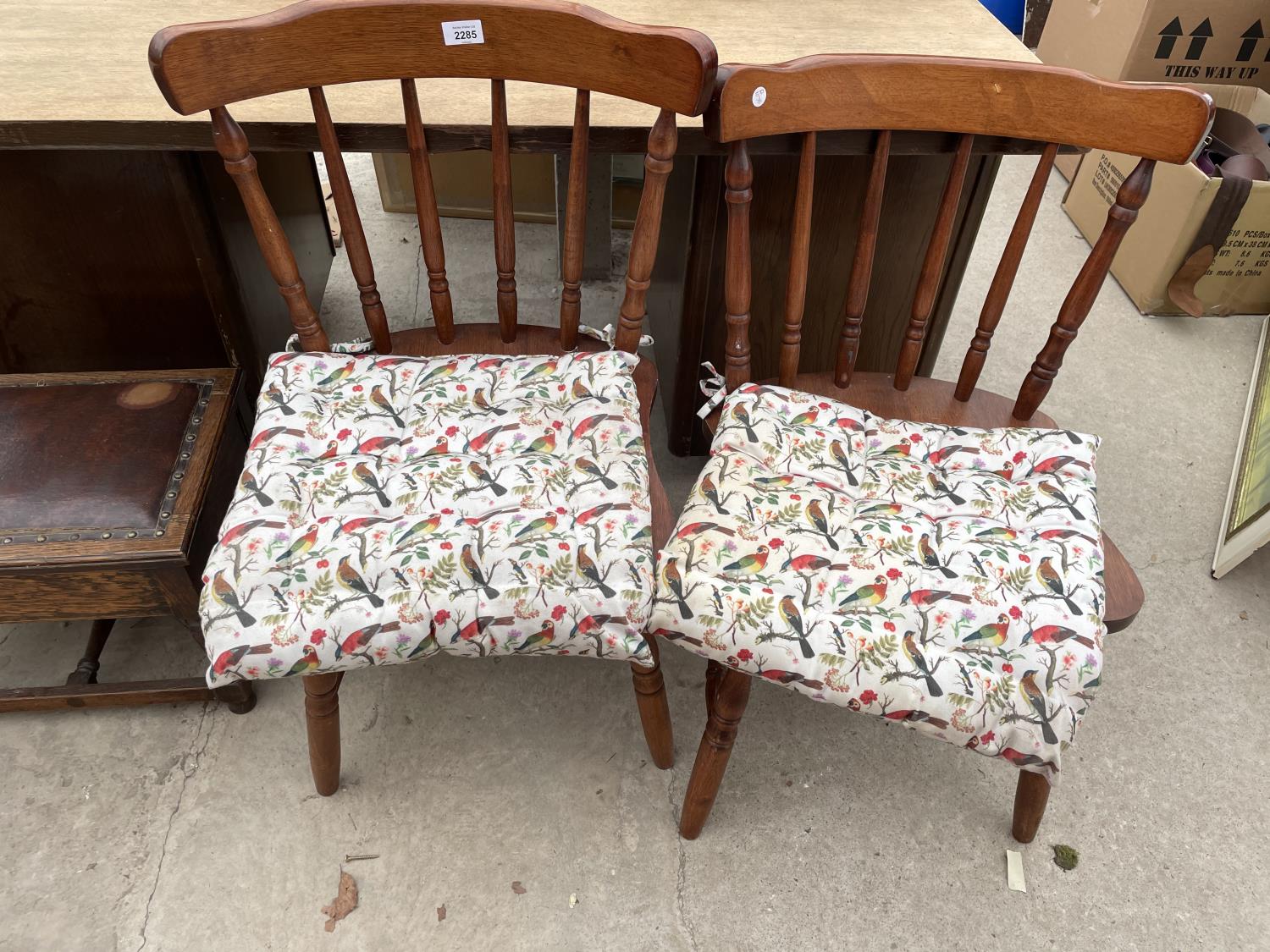 A PAIR OF MODERN KITCHEN CHAIRS