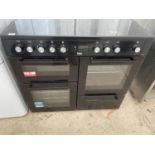 A BLACK BEKO ELECTRIC OVEN AND HOB BELIEVED IN WORKING ORDER BUT NO WARRANTY