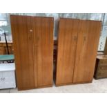 TWO 'WELSEL' MID 20TH CENTURY TWO DOOR WARDROBES
