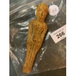 AN EGYPTIAN CLAY MUMMY IN THE FORM OF A FEMALE 14 CMS
