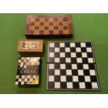 A CHESS BOARD TO ALSO INCLUDE A 'LEARN TO PLAY CHESS' BOOK AND CHESS PIECES AND ANOTHER