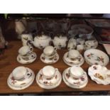 A LARGE COLLECTION OF ROYAL WORCESTER 'EVESHAM' TO INCLUDE FOUR COFFEE POTS, THREE FLAN DISHES ETC